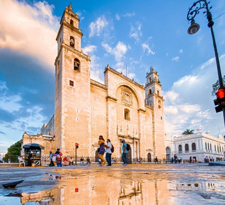 El centro turístico de Mérida, Yucatán.