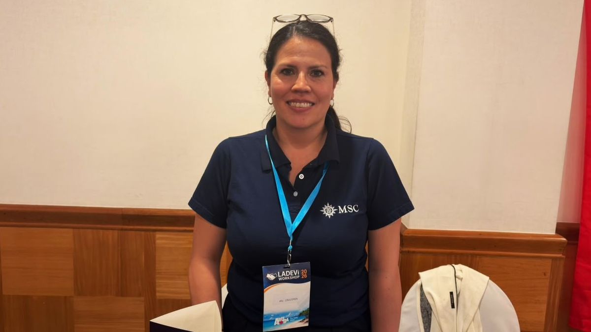Karem Nova, de MSC, en el marco de Ladevi Workshop Quito 2026. 