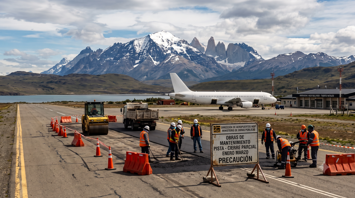 Puerto Natales: gremios piden recalendarizar las obras de mantenimiento en el aeropuerto.