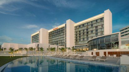 La moderna estructura del nuevo Sheraton brasileño.