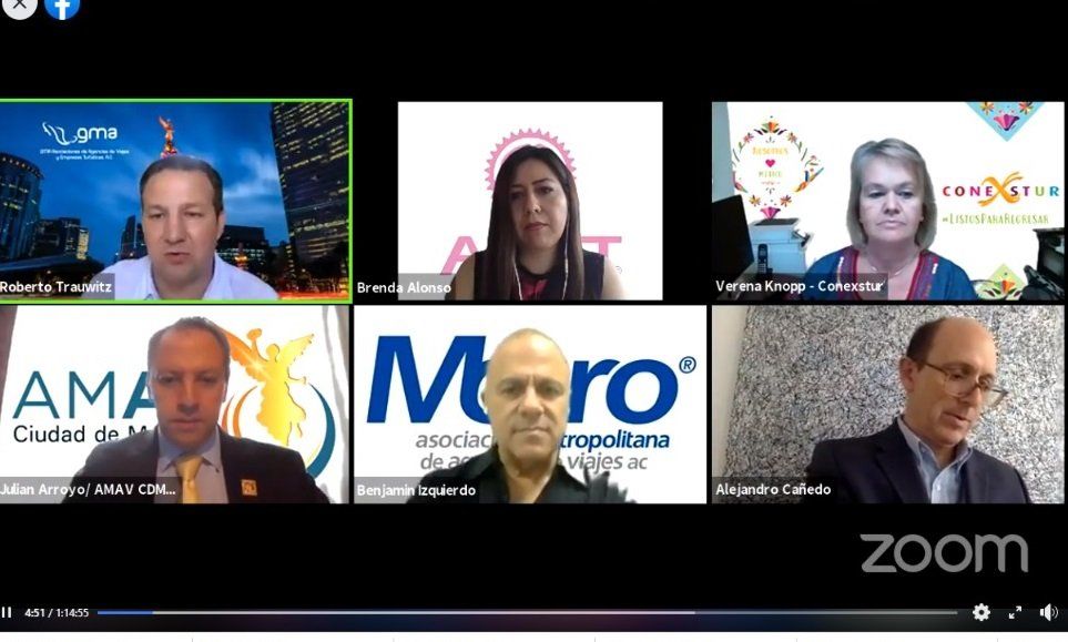 Dirigentes de asociaciones de agencias de viajes y otros sectores de la industria participaron en la serie de webinars La uni&oacute;n hace la fuerza.