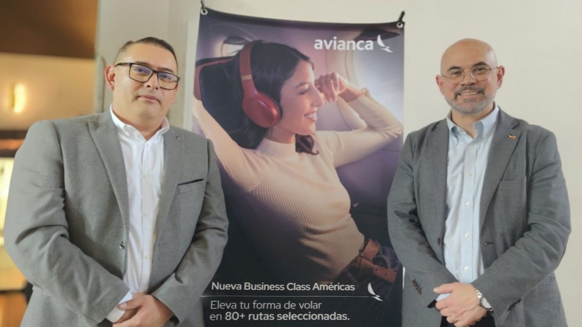 Daniel Bautista y Francisco Posada en el evento organizado por Avianca.
