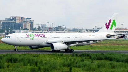 Uno de los Airbus A330 de Wamos Air, ahora participada por el grupo Abra.