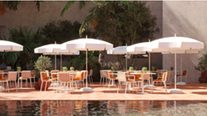 Piscina del nuevo establecimiento de la cadena de hoteles Fergus Group