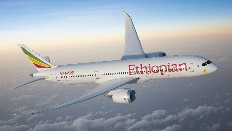 Uno de los Boeng B-787 Dreamliner de Ethiopian Airlines.