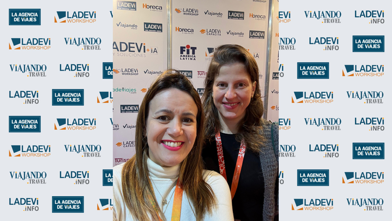 Juliana Assumpção, directora ejecutiva de Abav-SP Aviesp y Marianna Alcorta, gerente ejecutiva Abav-SP Aviesp en FIT 2025.