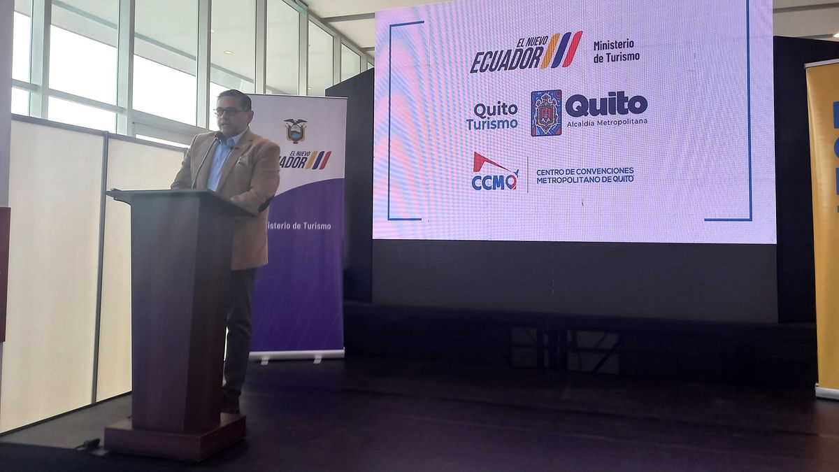 Mateo Estrella, ministro de Turismo, en el evento sobre marca país.