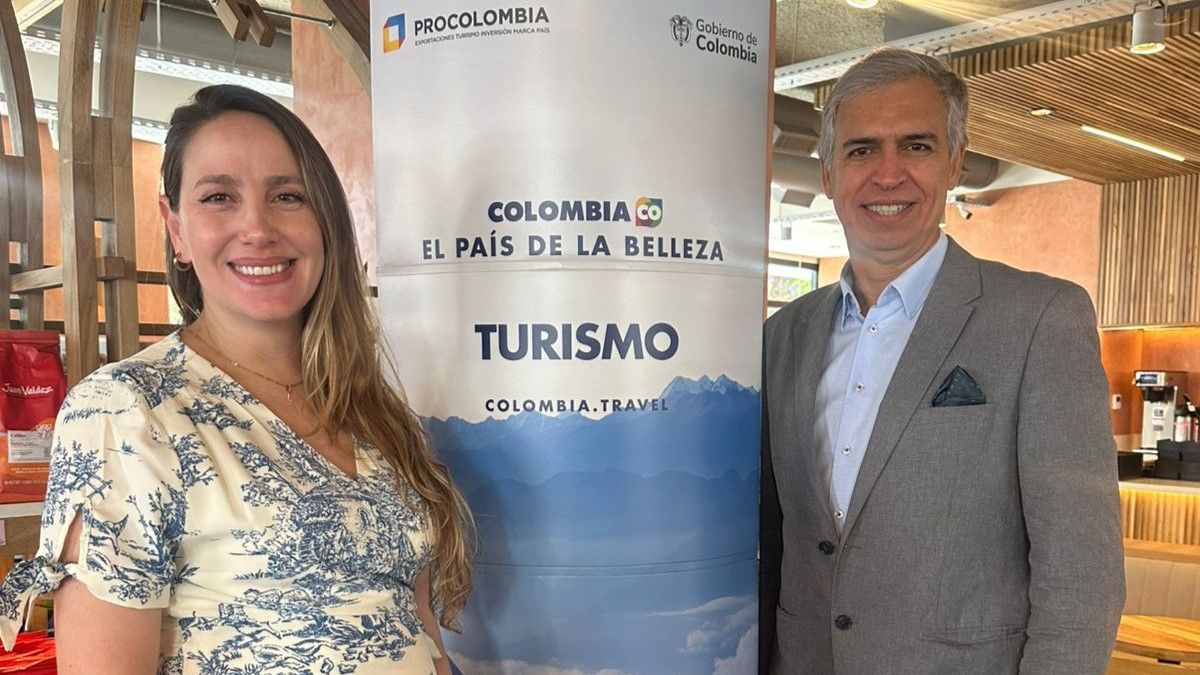 ProColombia: Luis Fernando Fuentes Ibarra, director de la oficina comercial en Argentina, Uruguay y Paraguay, y Lina María Patarroyo Castillo, asesora senior de la oficina comercial.