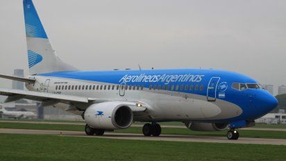 Uno de los Boeing B-737/800 de Aerolíneas argentinas.