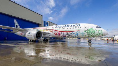 El Boeing 787-9&nbsp; Quetzalcóatl de Aeroméxico.&nbsp;