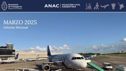 Informe Estadístico de ANAC que refleja lo sucedido con el Transporte aéreo de cabotaje durante marzo de 2025.