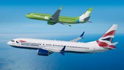 Render de dos Boeing B-737MAX con los colores que utiliza Comair para sus dos empresas: British Airways y Kulula.