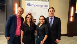Lucas Ozuna, director comercial de Europamundo para Latinoamérica; Gabriela Guayasamín, gerente comercial de Statustravel; Rocío La Rosa, ejecutiva comercial de Europamundo para Colombia, Perú y Ecuador; y Francisco Arboleda, gerente general de Statustravel. 