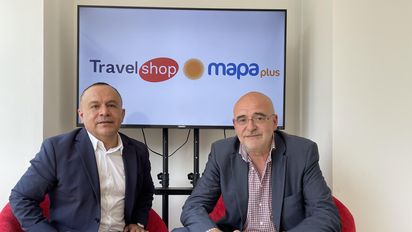 Miguel Galicia (Operadora Travel Shop) y Alberto Díaz (Mapaplus).