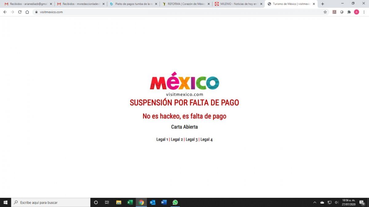 Tecnocen.com public&oacute; una carta abierta en la plataforma de Visit M&eacute;xico, en la que Sergio Loredo Foyo explica sus razones para inhabilitar la p&aacute;gina.&nbsp;