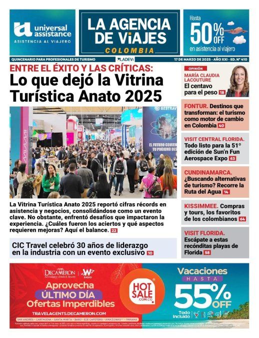 Edición #410 de la Revista La Agencia de Viajes Colombia.