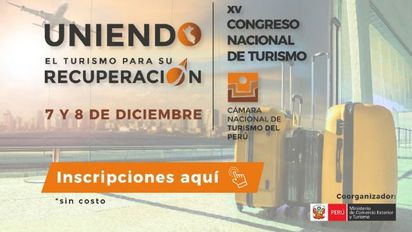 El evento de turismo –organizado por Mincetur y Canatur- contará con expositores del sector público, privado y académico.