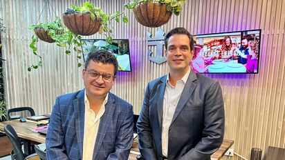 Bert Hernández, vicepresidente senior internacional en Royal Caribbean International; y Alberto Muñoz, vicepresidente de Royal Caribbean para Latinoamérica y el Caribe.