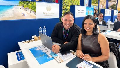 Impressive Resorts & Spa Punta Cana: Jonathan Dorville, gerente de Ventas, y Paola Gómez Brito, gerente de Promoción para Latinoamérica.
