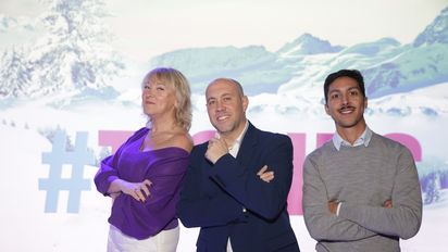 Eleonora Zeballos, gerenta comercial para Argentina de Club Med; Pablo Godoy; y Leonardo Petricca, gerente de Marketing.