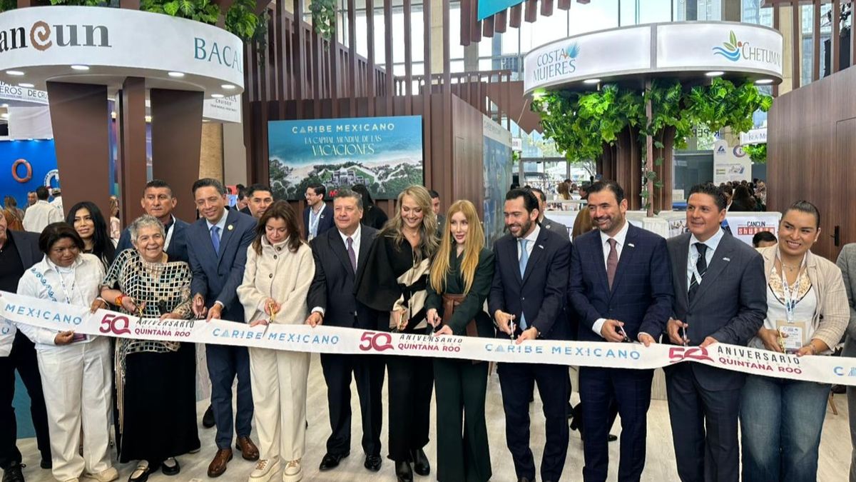 Acto inaugural del stand del Caribe Mexicano en la Vitrina Turística de Anato 2026.