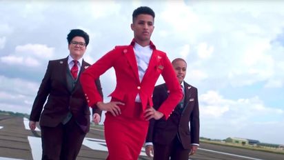 Virgin Atlantic quitó los códigos binarios de su vestimenta.&nbsp;