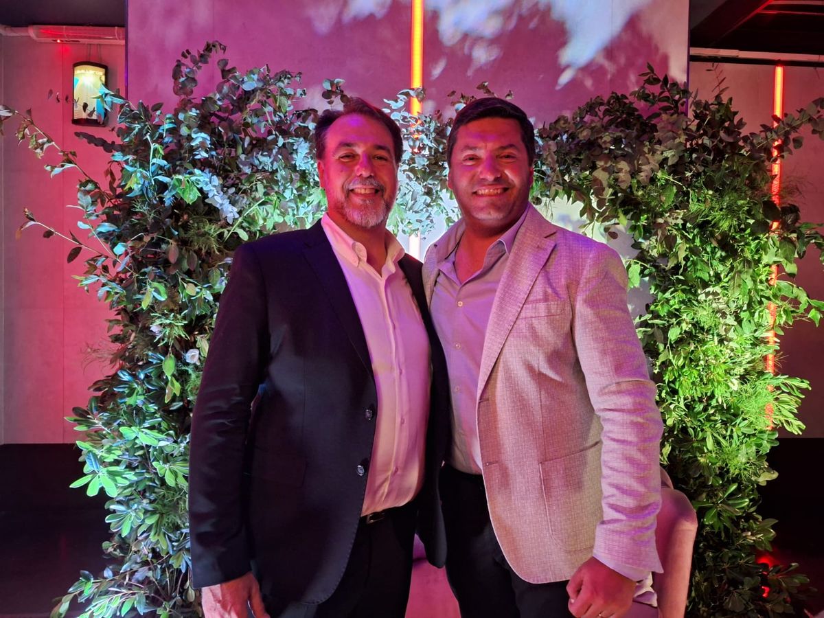 Gustavo Sánchez y Daniel Montero durante la fiesta de TKT.Travel.