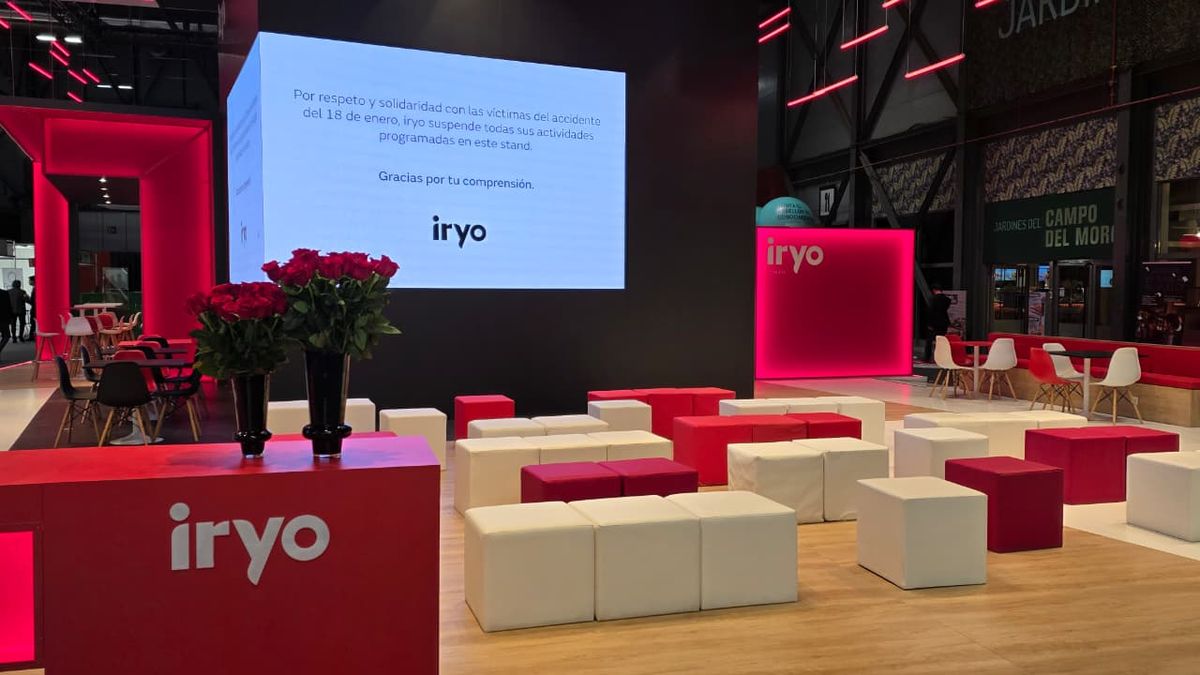 Stand vacío de Iryo en Fitur