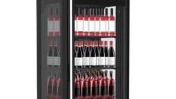 El equipamiento de restaurantes Glee Glass Winery ofrece un rango de temperatura específico para cada vino.