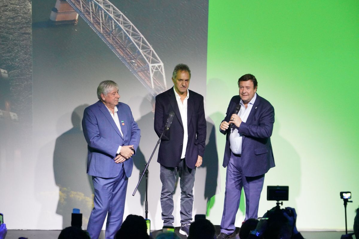 Walter Cortés, Daniel Scioli y Alberto Weretilneck.