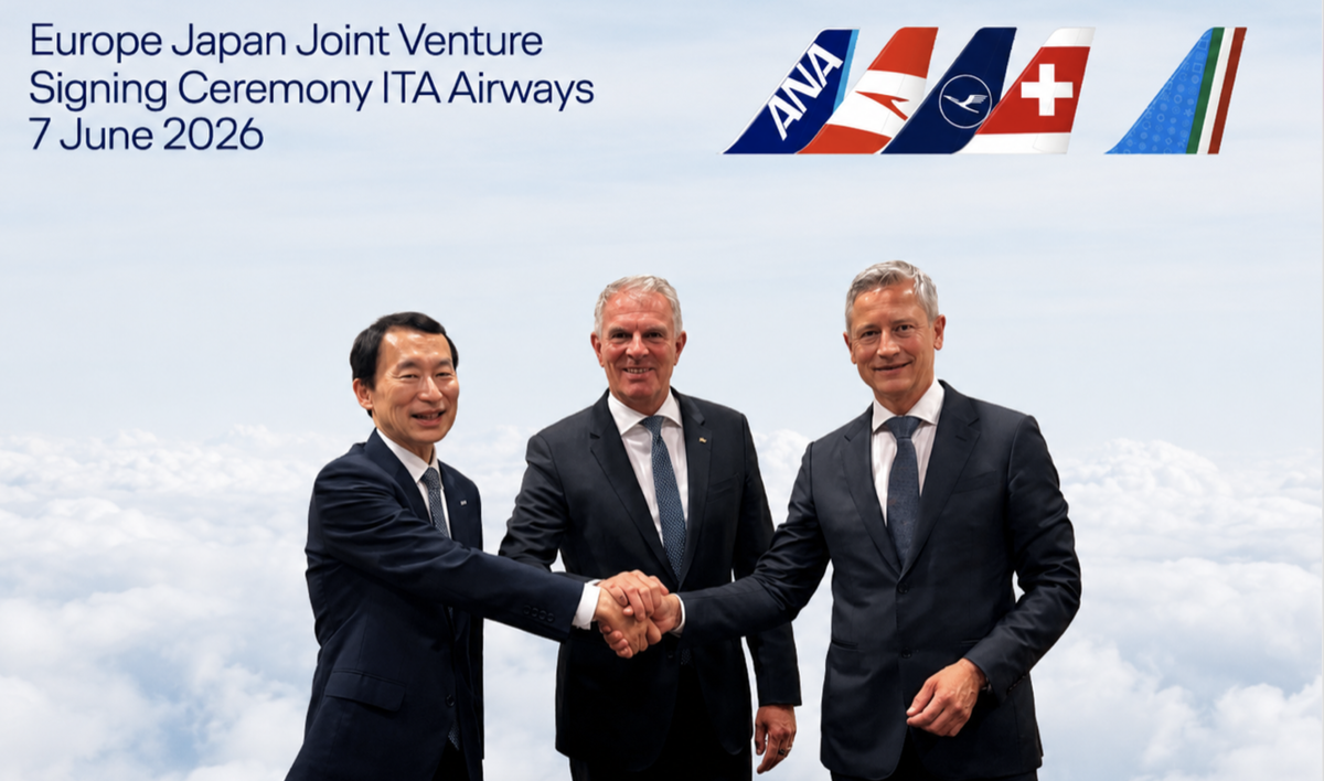 Acuerdo entre ANA y Lufthansa Group para que ITA Airways acceda a la Joint Venture para epxnadirse en Asia.