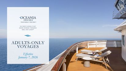 Oceania Cruises tendrá la modalidad solo adultos.