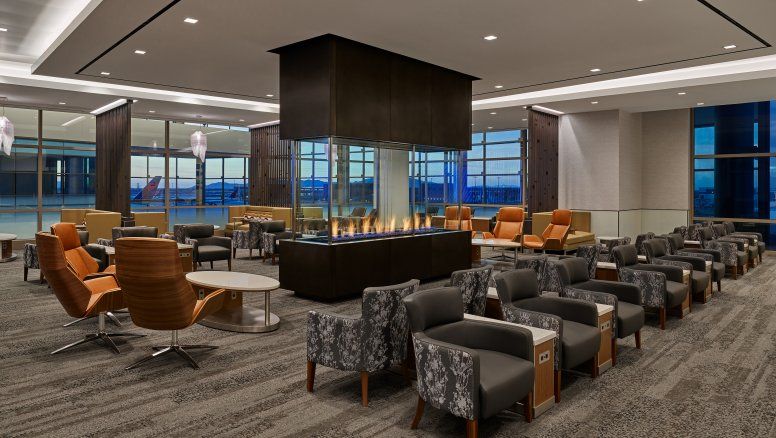 Delta abri&oacute; un amplio y c&oacute;modo Sky Club en el Aeropuerto Internacional de Salt Lake City.