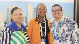Giovanna Bello, Ibis Romero, Franklin Da Costa, Sunny Isles Beach, en el marco de IPW 2026.