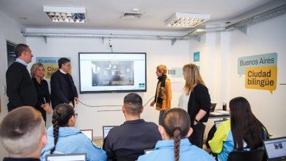 Jorge Macri presentó el&nbsp;programa que quiere convertir a Buenos Aires en una ciudad bilingüe ante representantes de Fehgra y Uthgra, entre otros.
