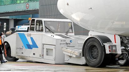 Servicio de handling de Groundforce, que irán a la huelga durante la Semana Santa