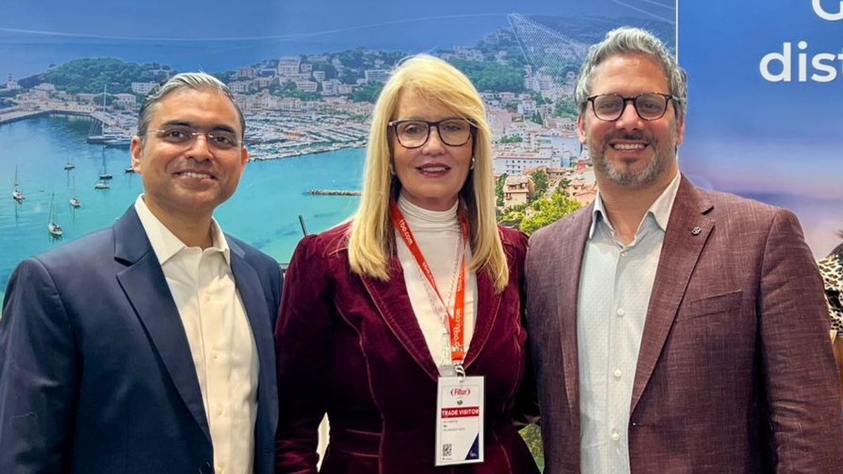 Gaurav Bhatnagar, cofundador de TBO.COM; Ana Vainstein, vice president para las Americas de TBO.COM; Oran Baker, vice president sales de TBO.COM.