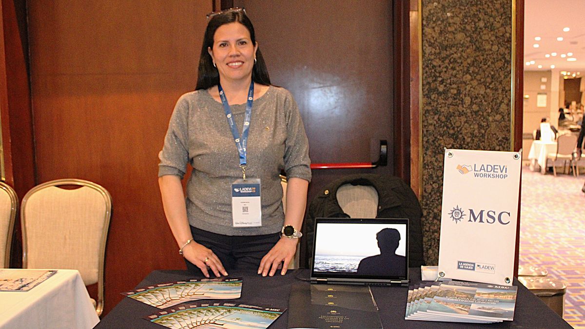 Karen Nova, comercial de MSC Cruceros para Latinoamérica en el marco de Ladevi Workshop Bogotá.