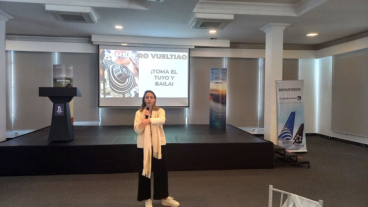 Sara Cristina Illidge, directora de Convention Bureau Santa Marta, en evento de ProColombia.