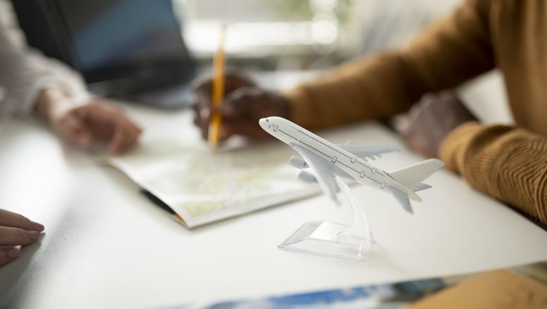 Una sucursal de una agencia de viajes.