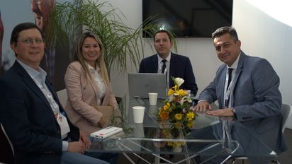 Aerolíneas Argentinas: Alejandro Lastra, presidente de la Agencia Córdoba Turismo, junto a Angie Duarte, ministra de Turismo de Paraguay.