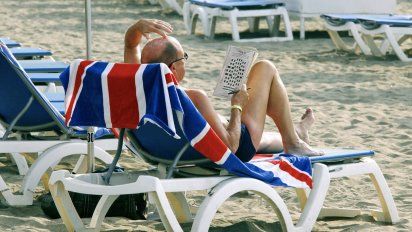 Turista del Reino Unido en Baleares.