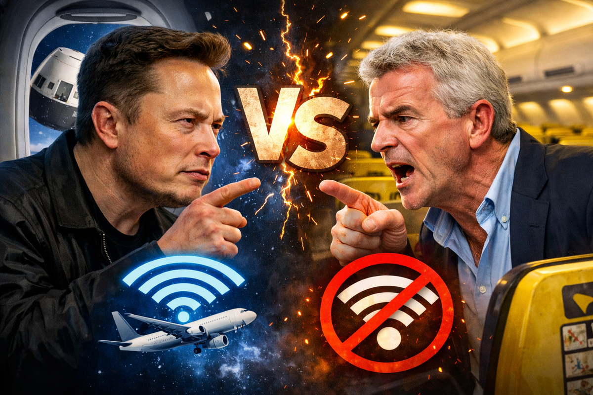 Elon Musk (Starlink) y Michael O´Leary (Ryanair), en el enfrentamiento corporativo más viral de los últimos tiempos.