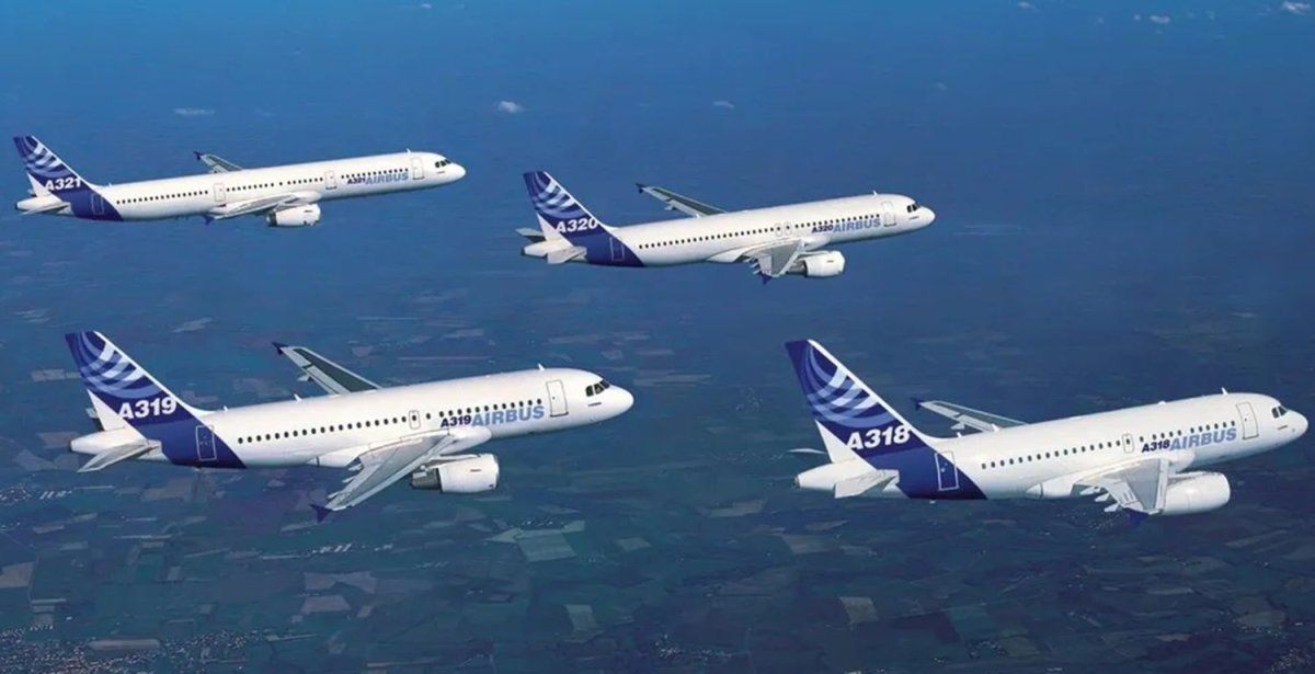 Foto de la Familia Airbus A320 completa