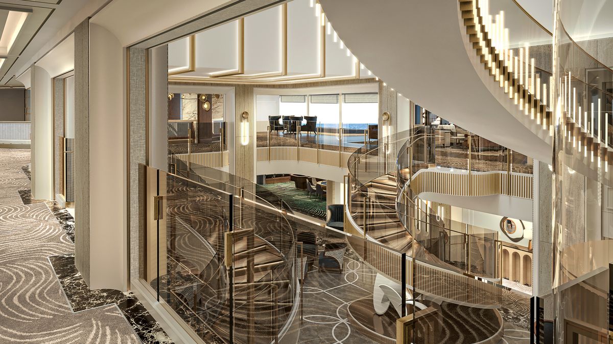 Starlight Atrium en Seven Seas Prestige. El navío promete 