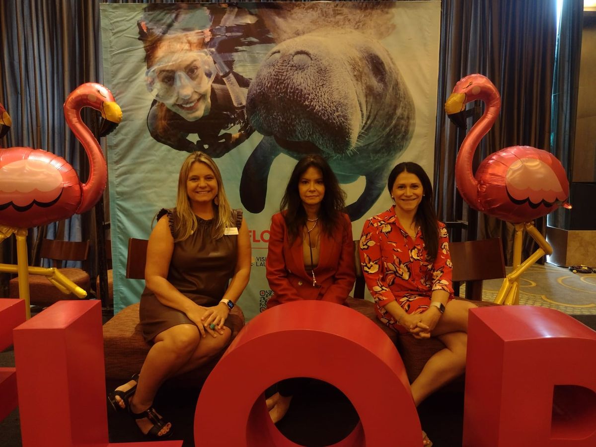 Caitlan Etchevers, Carolyn Corrigan y Mariana Pereira en el evento promocional de Florida. - Ladevi Medios y Soluciones Caitlan Etchevers, Carolyn Corrigan y Mariana Pereira en el evento promocional de Florida.