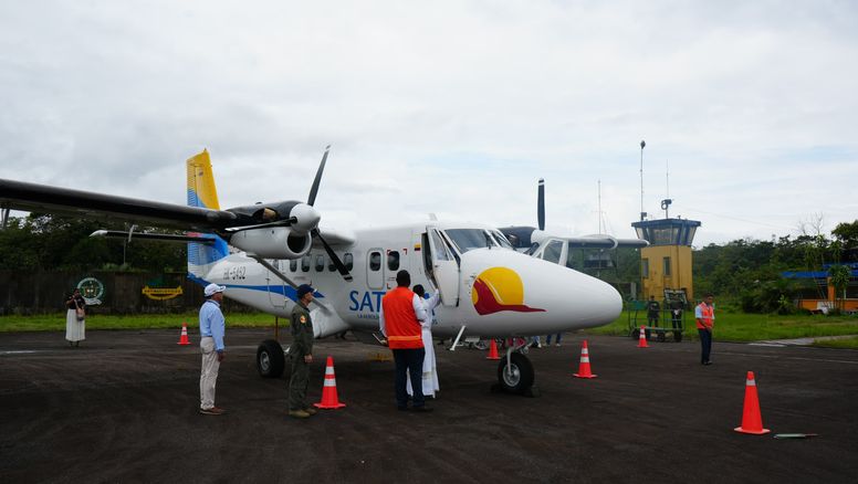 Primer Twin Otter DHC-6 Serie 400 de Satena conectará a Medellín con Condoto, El Bagre y Montelíbano.