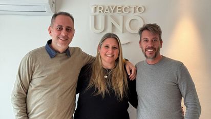 Trayecto Uno: Martín Maluendez, gerente comercial; junto a Vanina Clavijo, responsable de Integraciones; y Emiliano Mora, responsable de Producto.