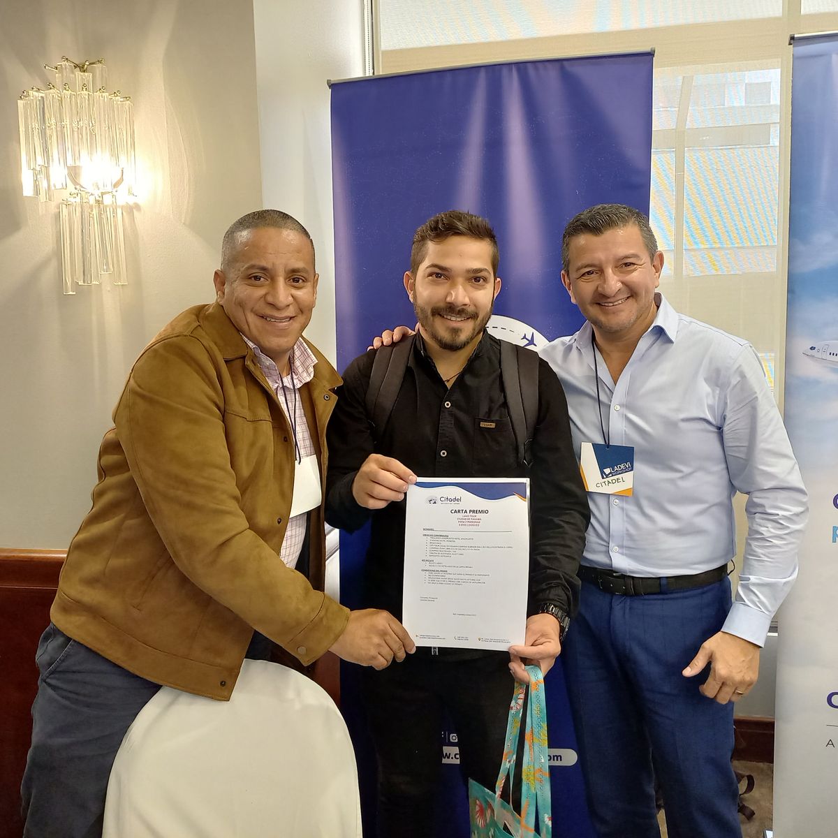 Citadel Mayorista de Turismo sorteó un premio entre los asistentes al Workshop de Ladevi Quito. 
