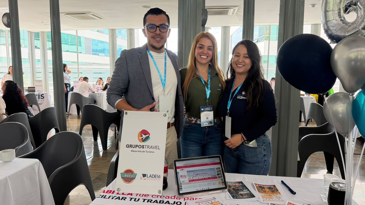 Felipe Cortés, Laura Duque, Yurany Ruiz, Grupos Travel, en el marco de Ladevi Workshop 2026-2 en Medellín.